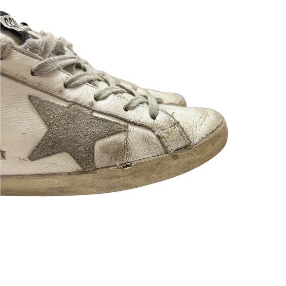 Golden Goose Superstar White Star Sneakers Designer Distressed EU 37 7 US - Picture 7 of 16